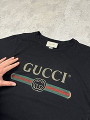 Gucci Belt Logo T-Shirt Big Logo Size S