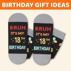 Teen Birthday Socks Gift Set with Greeting Card for 13-18 Year Old Boys