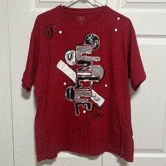 Unique Clothing “abstract Design” Hand Painted XL Red T-Shirt – One Of One Art