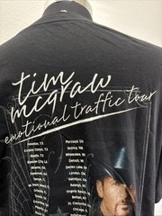 Tim McGraw Emotions Traffic Tour Concert Black T-Shirt – Size Large