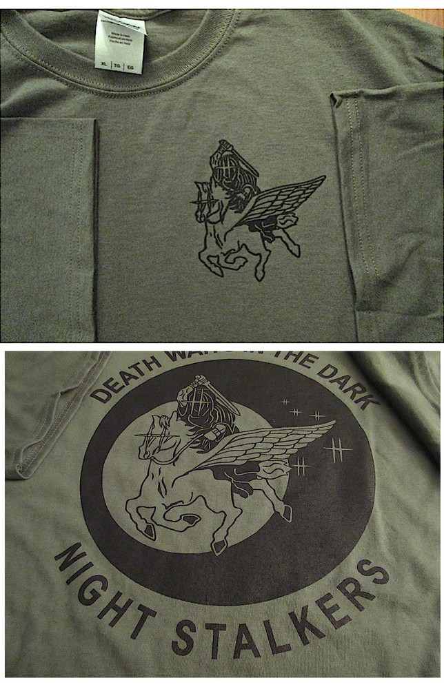 160th NIGHT STALKERS SOAR Death waits In The Dark T-Shirt Large USA Ultra Co 6oz