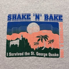 Vintage 90s Shake N Bake Survived St George Quake 1992 Earthquake Shirt – Large