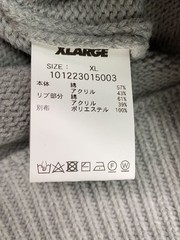 X-LARGE Knit Sweater (Thick), XL, Cotton, Gray, 101223015003