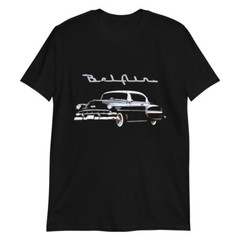 1954 Chevy Bel Air Black Antique Car Collector Cars Short-Sleeve Unisex T-Shirt
