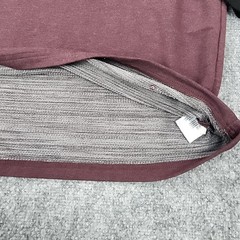 Orvis Shirt Mens XL Burgundy Black Raglan Sleeve Lined Crew Outdoor Pullover