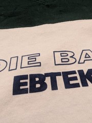 Eddie Bauer EBTEK Vintage Y2K Men’s L Green/White Colorblock V-Neck Logo T-Shirt