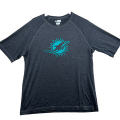 NFL Team Apparel TX3 Cool Men’ss Size L Solid Gray Stretch Crew-Neck T-Shirt