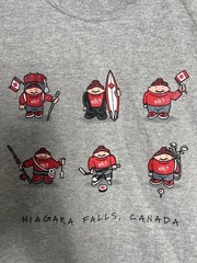 NWOT Vintage Niagara Falls Canada Souvenir shirt Men Size Large Grey Humor Funny