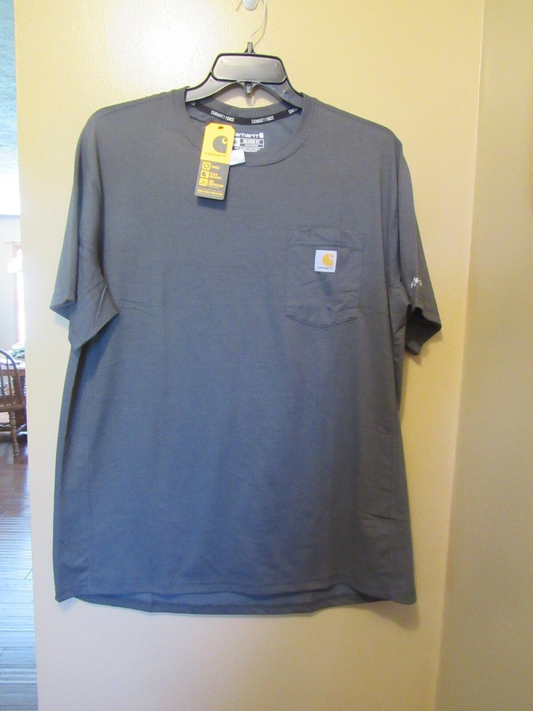 NWT MEN’S 2X-LARGE 2XL RELAXED FIT SS CARHARTT FORCE UPF 25 POCKET T-SHIRT