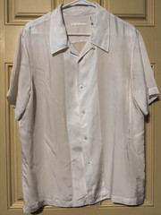 Helmut Lang Men’s Shirt Minimalist Country Club Cupro Vegan Silk Breathable Med.