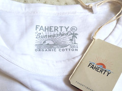 NWT FAHERTY Mens Sunwashed SUN & WAVES White Graphic Pocket Tee XL MKS2532
