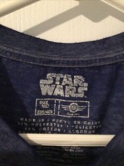 Star Wars Luke Sky Walker Heather Blue Black Print Tee Shirt Men’s Size MD 38/40