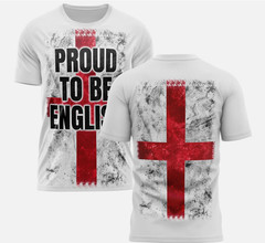 English and Proud T-Shirt St Georges Cross Patriotic Mens Front Back Print