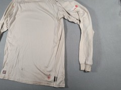 Lot 4 Ariat Work FR Flame Resistant Crew Shirt Mens L Gray Tan CAT 2 NFPA 2112