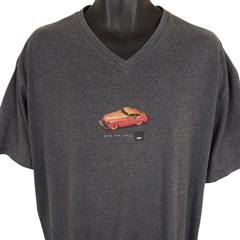 Vintage Mossimo T Shirt Mens Size XL Gray 90s Need For Speed V Neck Made In USA
