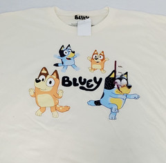 Bluey Bingo Dancing Funny Family Beige Graphic T-Shirt Brand Size 2X NWT
