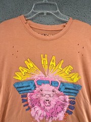 Van Halen Live 1982 Tour Tee Mens L Distressed Band T-Shirt Concert Vintage Look