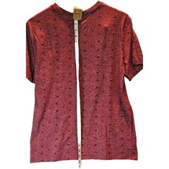 Knicker Bocker Vintage Design Burgandy Black Triangles Mens Shirt SZ L Casual