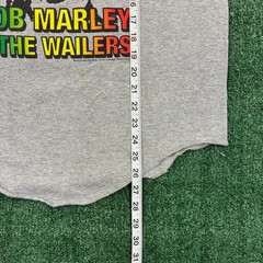 Y2K Bob Marley & The Wailers T-shirt Raglan Baseball Tee Grey Black