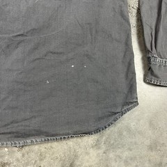 Hudson Shirt Mens Large Gray Full Zip Sun Fade Vintage USA Preowned