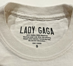 Lady Gaga T- Shirt Size Adult Small Long Sleeve White JOANNE ALBUM 2016