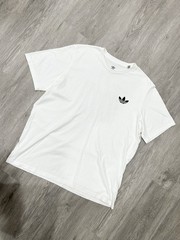 adidas Originals Trefoil Logo White Short Sleeve Crew Neck Cotton Tee Men’s XL