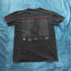 Coldplay Music of the Spheres World Tour T-Shirt Alien Radio Graphic Charcoal L