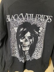 Black Veil Brides “Skeleton” Black Crew Neck Lightweight Sweater SZ S- NWOT