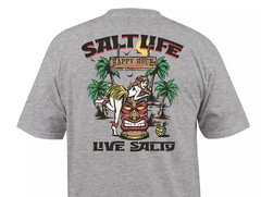 Mens Salt Life Tiki Hour Graphic Pocket Short Sleeve T-Shirt – Large – NWT