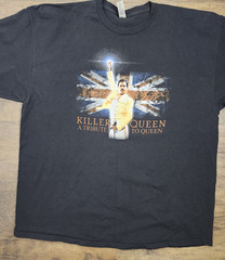 Queen Killer Queen Freddie Mercury Band T-Shirt Black Gildan 2XL Graphic Tee