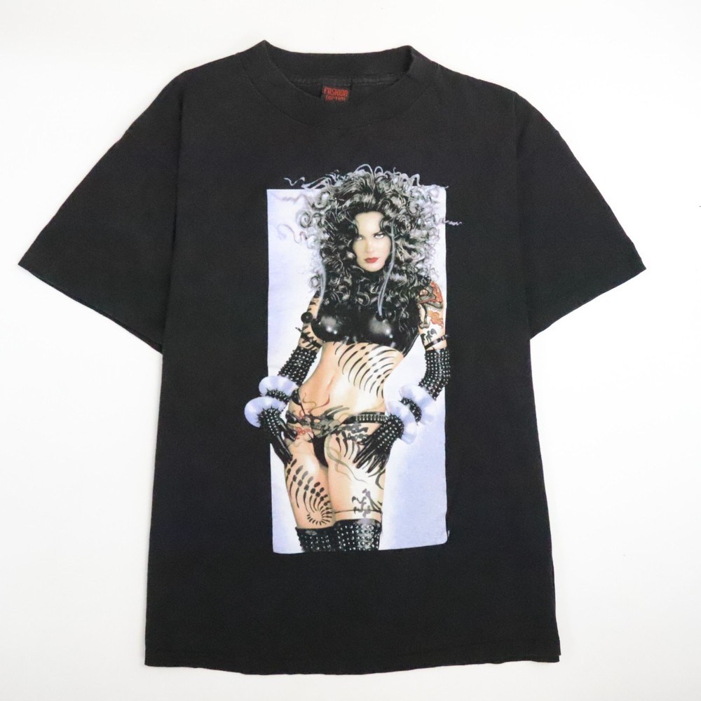 Vintage Olivia De Berardinis Fashion Victim T-Shirt Size Large Horror Goth 90s