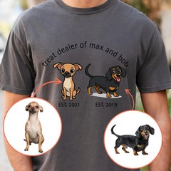 Personalized Dog Dad Comfort Tee Shirt Custom Pet