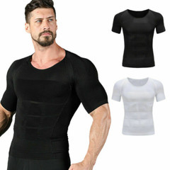 Men Slimming Body Shaper Waist Trainer Tank Top Fat Burn Belly Compression Vest