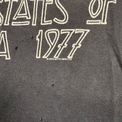 Vintage Led Zeppelin 1977 US Tour T-Shirt Hanes Distressed Black Large 2003
