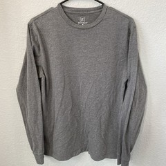 George Mens T-Shirt Size M Gray Crew Neck Long Sleeves . #S