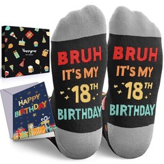 Teen Birthday Socks Gift Set with Greeting Card for 13-18 Year Old Boys