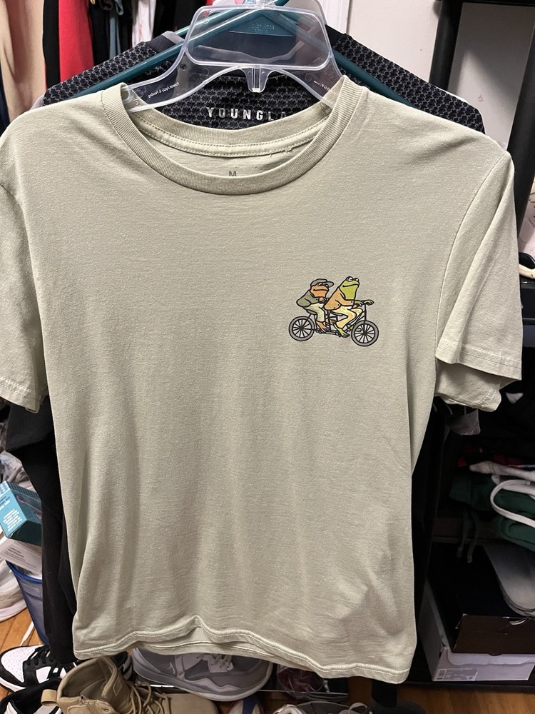 OFFICIAL Licensed Frog and Toad Double-Sided Graphic Print Beige Crew Neck Tee M