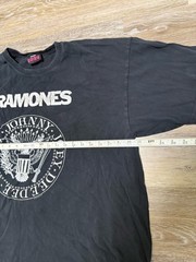 Vintage 90s Ramones Hey Ho, Let’s Go Black Faded Punk Graphic Band Tee Size 2xL