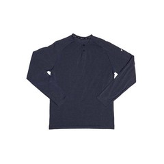 PUBLIC REC Henley Shirt Mens Medium Blue Long Sleeve Go-To Pima Cotton Tencel