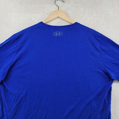 Under Armour Heatgear Loose Fit Men’s Size XL Solid Blue Logo Crew-Neck T-Shirt