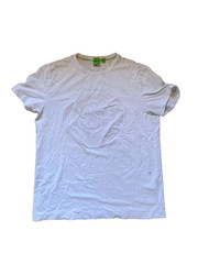 Hugo Boss Logo Emboss T shirt m Men’s new Crew Neck Short Slee White