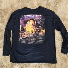 Travis Scott Astroworld Long Sleeve 2018 Black Tour Tee T-shirt Large