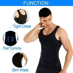 Men’s Slimming Body Shaper Vest Abs Abdomen Compression Shirt Workout Tank Tops