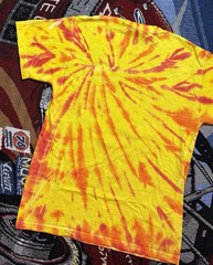 Vintage Dollywood Shirt Theme Park Medium Orange Tie Dye Souvenir Graphic Tee