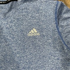 Adidas Climalite Heather Blue Training T-Shirt Logo Mens Size Large