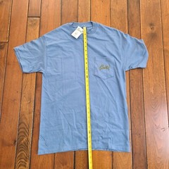 AL AGNEW T-Shirt Men’s Size M Bald Eagle Mountain River Blue Pocket NEW w/ Tags