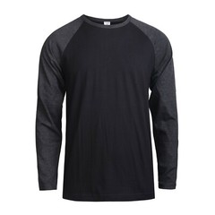 Men Baseball T-Shirt 100% Cotton Long Sleeve Soft Breathable Raglan Jersey S-3XL