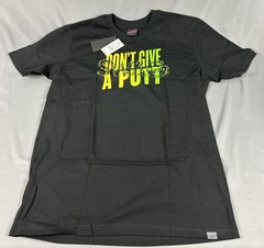 Swag Golf Tee T-Shirt Swirled Swag DGAP Graphic Print Medium Black 100% Cotton