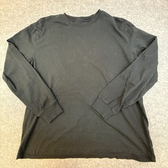 Sanoma Weekend Tee Mens Long Sleeve Pullover 100% Cotton Easy Care Black Size XL