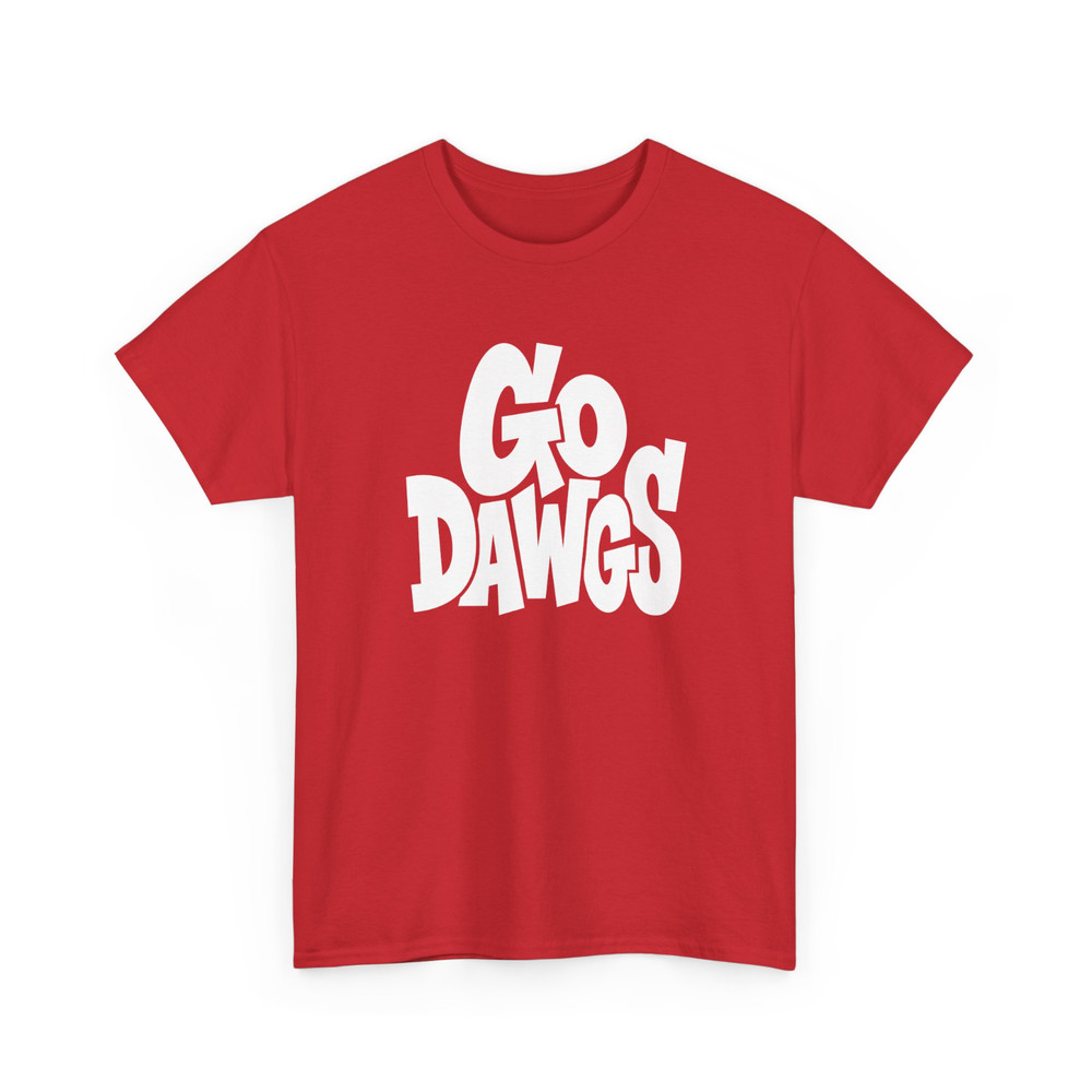 Go Dawgs T-Shirt Georgia Bulldogs Fan Gear Red Graphic Tee UGA Football Shirt